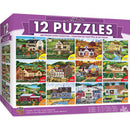 Lot de 12 puzzles Masterpieces