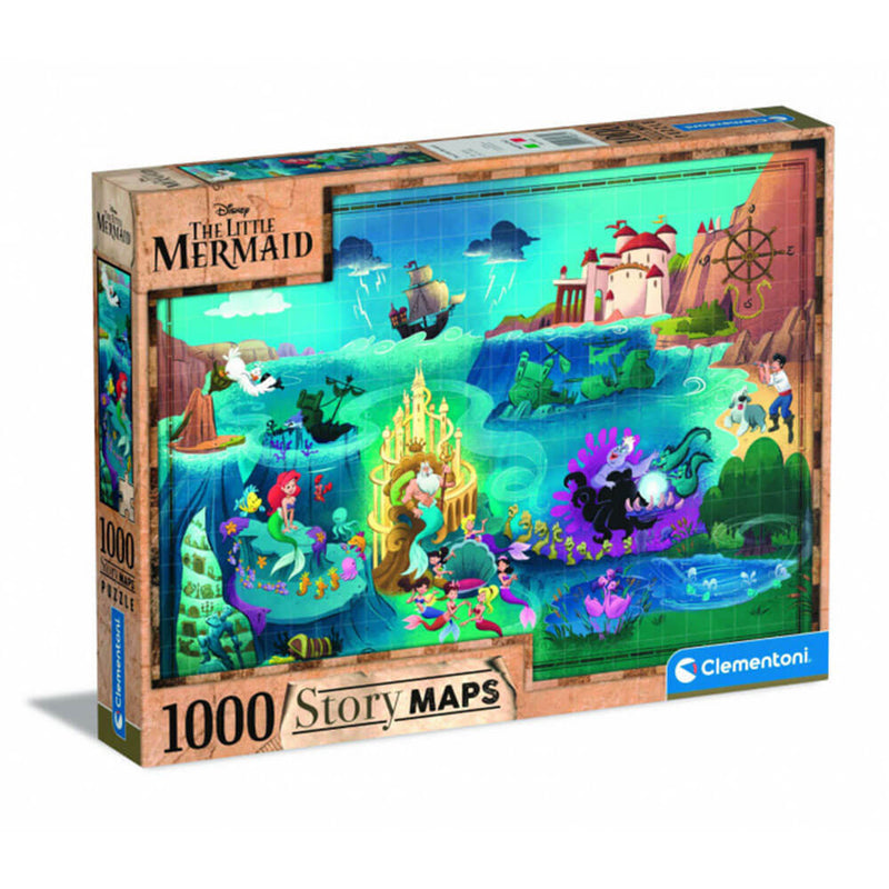Clementoni The Little Mermaid Story Maps Puzzle 1000pcs