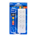 The Brute Power Co. Carte d'alimentation 4 prises Blanc