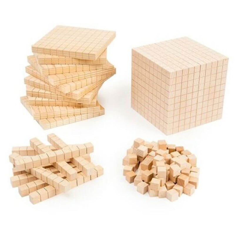 Apprendre peut être amusant Cubes de comptage en bois