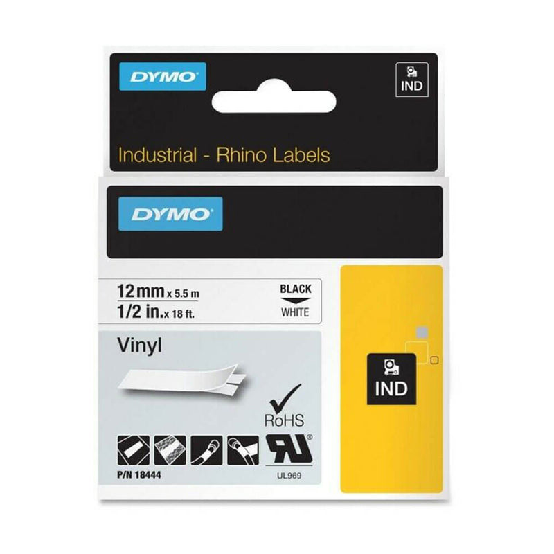Étiquette Dymo Tape Blanc (12mmx5.5m)