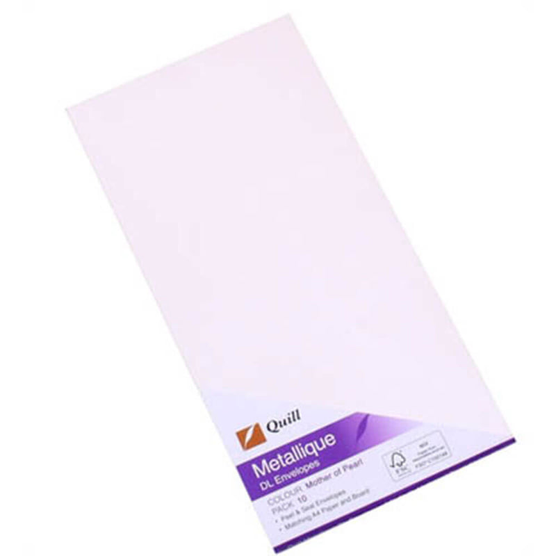 Enveloppes Quill Métalliques 10pk (DL)