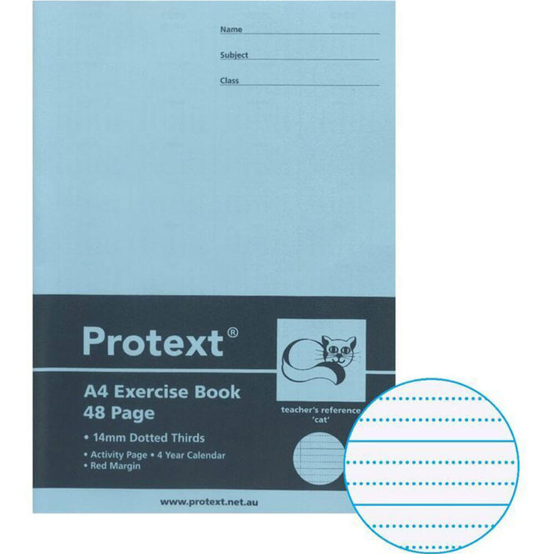 Cahier d'exercices Protext 48 pages avec pointillés (A4)