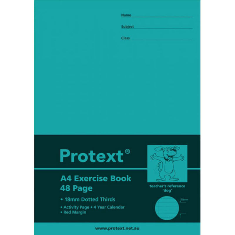Cahier d'exercices Protext 48 pages avec pointillés (A4)