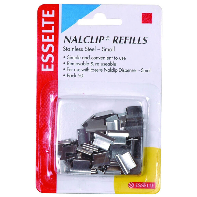Recharges Esselte Nalclip en acier inoxydable