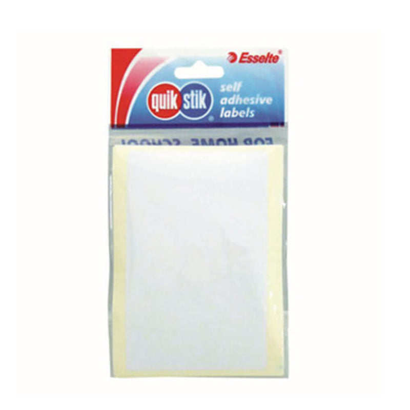 Quik Stik Étiquette Blanche (Paquet de 10)