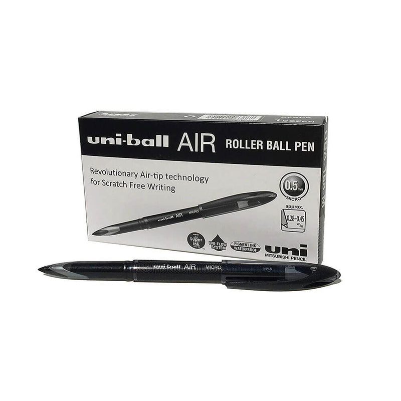 Stylo roller micro encre liquide Uni Air 0,5 mm 12 pièces