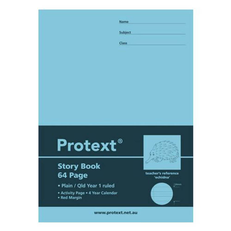 Cahier d'exercices ligné Protext Story avec marge 64 pages, paquet de 10