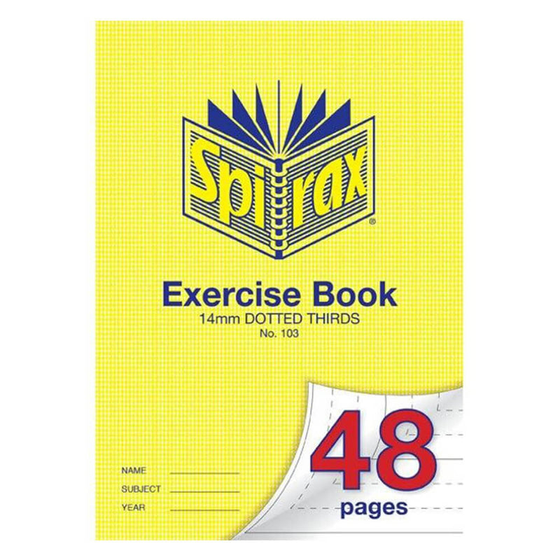 Spirax A4 pointillé tiers 48 pages cahier d'exercices 20pk