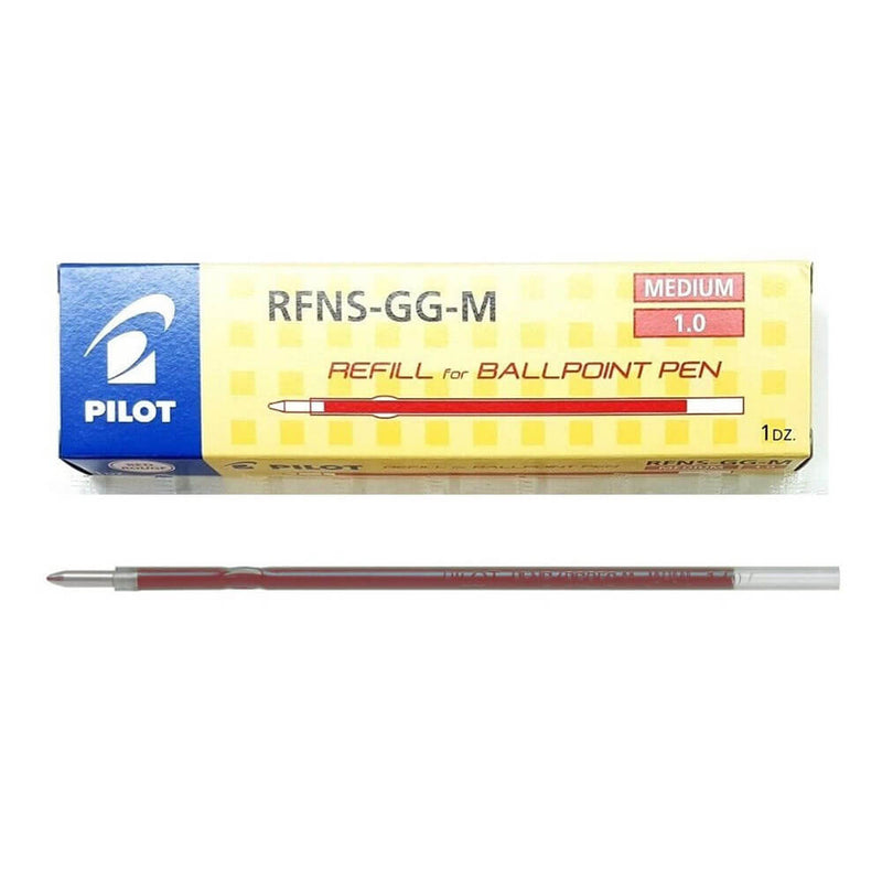 Recharge de stylo à pointe moyenne rétractable Pilot RFNS-GG, 12 pièces
