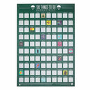 Affiche à gratter de la liste des seaux 100